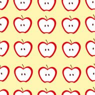 Seamless apple background vector pattern