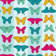 Seamless pattern with colorful butterflies N5
