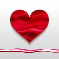 Vector Heart Made from Color Stripes N2