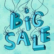 Big winter sale design poster