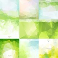Green Mosaic triangle background N9