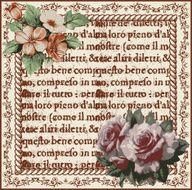 Greeting card Roses Beautiful frame with a flower ornament N6