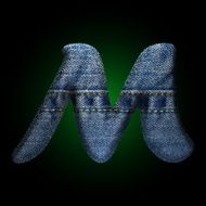 vector jeans letter N35