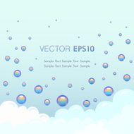 Background template with foam and soap bubbles