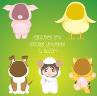 cute animal cloth girl N2