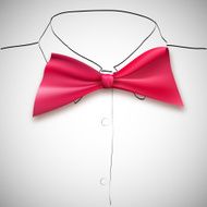Bow tie on a background sketch the shirt