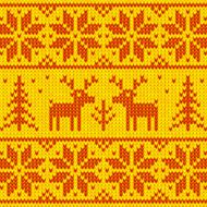 Orange sweater with deer vector ornament