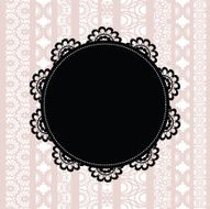 Elegant doily on lace background N2
