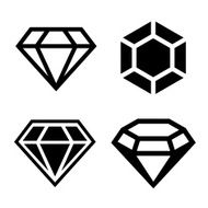 Diamond vector icons set N6