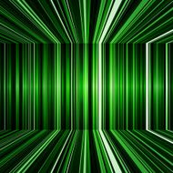 Abstract black and green warped stripes background