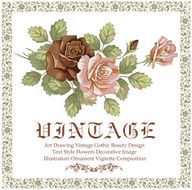 Greeting card Beautiful frame with a flower ornament