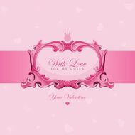 Valentines Vintage Greeting card Luxury retro design