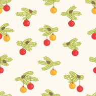 Seamless pattern with christmas decorations N2