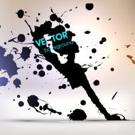 Abstract Ink Blot for Grunge Backgound N163