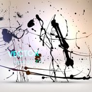 Abstract Ink Blot for Grunge Backgound N181