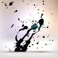 Abstract Ink Blot for Grunge Backgound N189