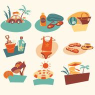 The beach icons