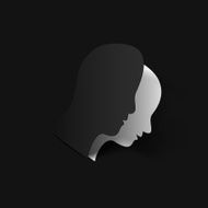 Man head paper cut N7