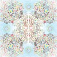 art floral ornamental grunge background in blue