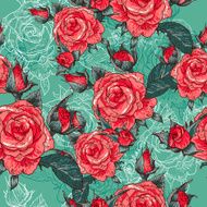 Beautiful Seamless Rose Background N10