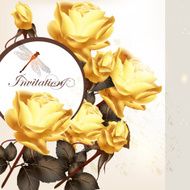 Beautiful invitation card with roses