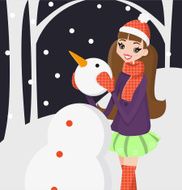 Making snowman