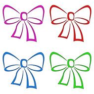 Bows set pictogram