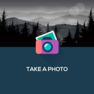 Photo camera web icon flat design N13