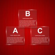 Glass infographic design on a colorful background