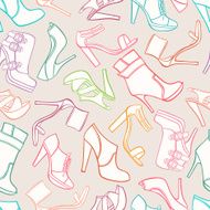seamless background with women&#039;s shoes