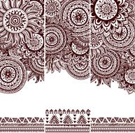 Beautiful vintage ethnic ornamental banner set N4