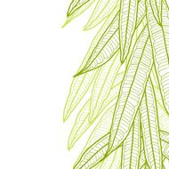 Seamless natural pattern with long leaves N5