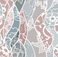 Lace seamless pattern with flowers N161