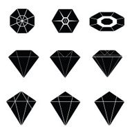 diamonds black vector illustration N2