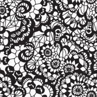 Lace seamless pattern with flowers N164