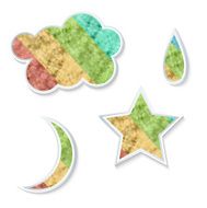colored pixel elements weather