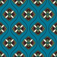 seamless floral paisley ornament pattern