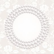 pearl necklace and lace backgrouns
