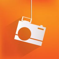 Photo camera web icon flat design N15