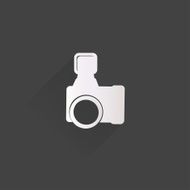 Photo camera web icon flat design N16