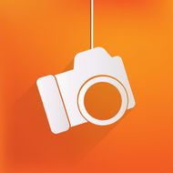 Photo camera web icon flat design N17