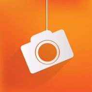 Photo camera web icon flat design N19