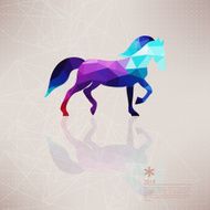 Vector triangle horse