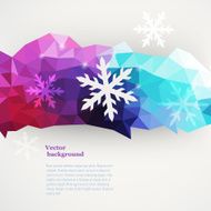 Vector winter composition made of triangles