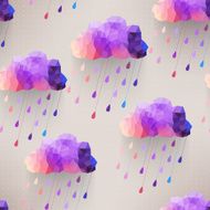 Retro cloud seamless pattern