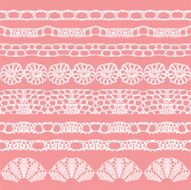 Set of beautiful lace vector trims N7