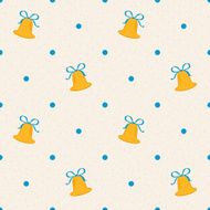 Retro seamless pattern with bells