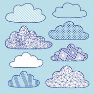 vector clouds set N2