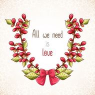 Floral frame with ribbon N7