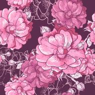 Beautiful Seamless Rose Background N12